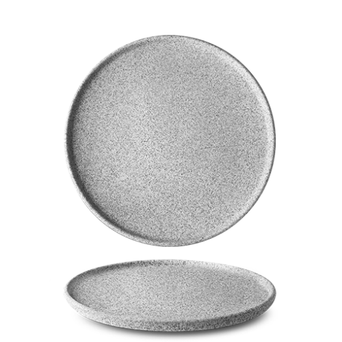 maison-cyna-porcelaine-assiette plate 24cm -granit gris clair mat -g1q2124