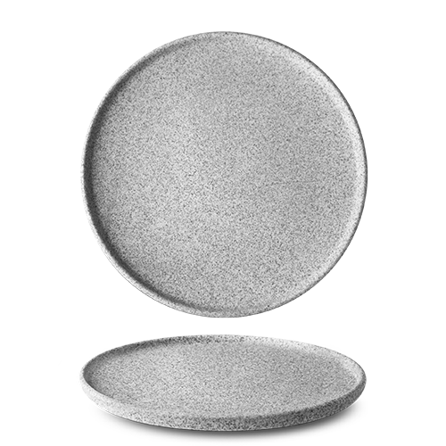 maison-cyna-porcelaine-assiette plate 26cm -granit gris clair mat -g1q2126