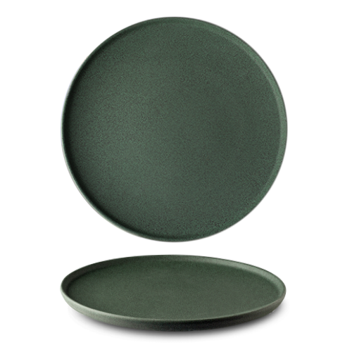 maison-cyna-porcelaine-assiette plate 26cm -granit vert mat -v3q2126