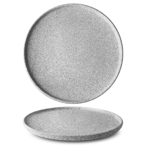 maison-cyna-porcelaine-assiette plate 29cm -granit gris clair mat -g1q2129