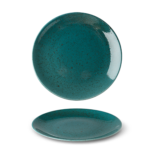 maison-cyna-porcelaine-collection lifestyle -assiette plate 24cm -deep lagoon - sans aile - LCD2124