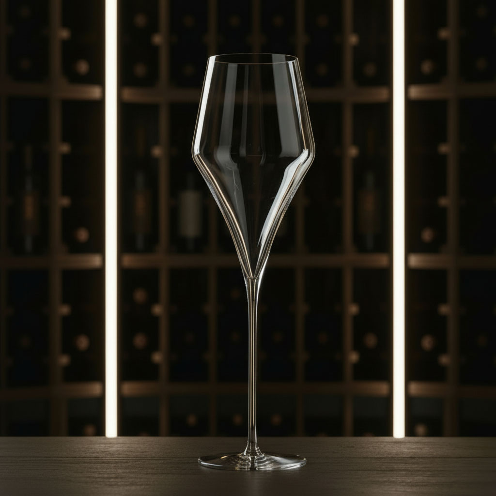 flute à champagne n°2 en cristal sans plomb soufflé à la bouche- 4 - collection PALACE - maison CYNA