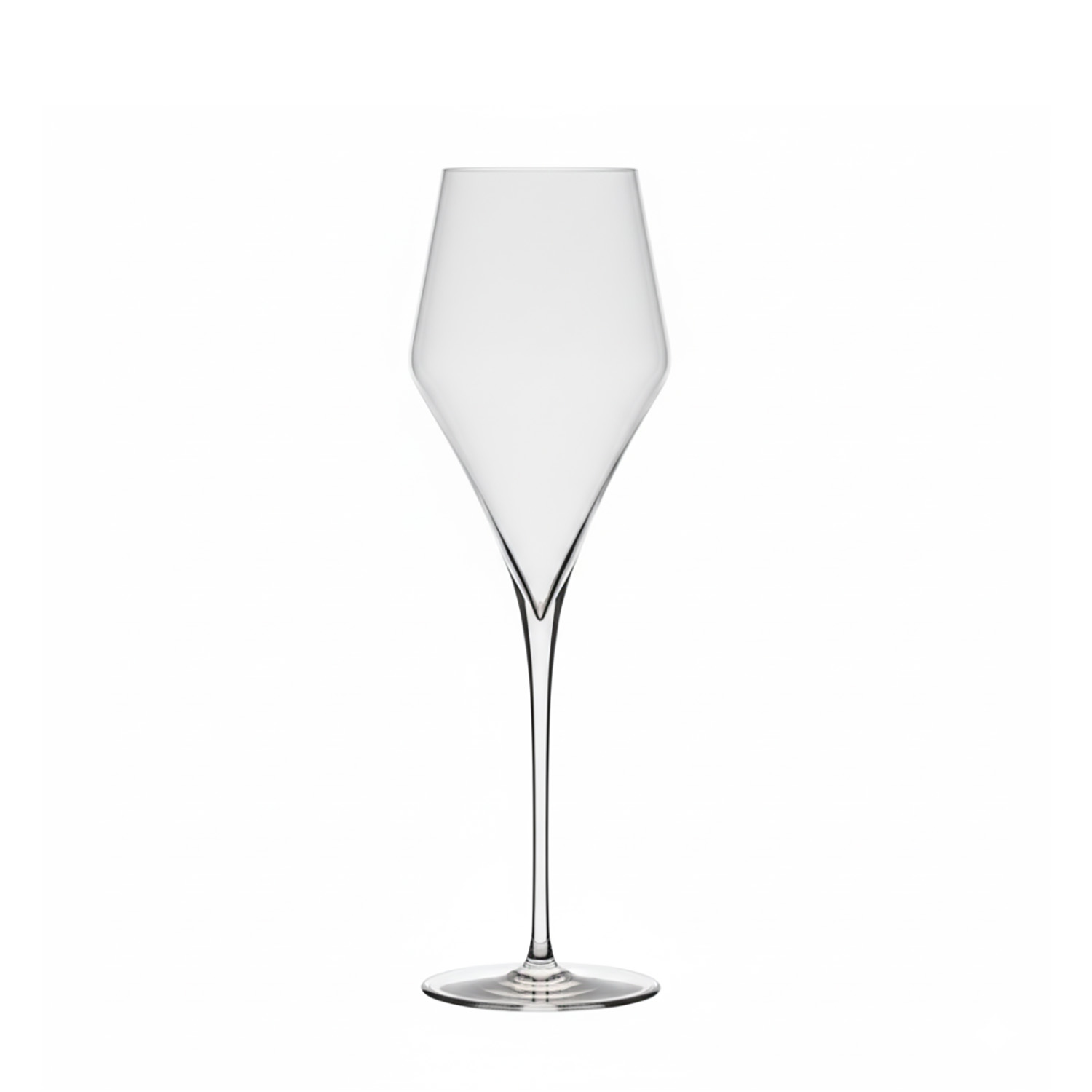 flute à champagne n°2 en cristal sans plomb soufflé à la bouche - blanc - collection PALACE - maison CYNA