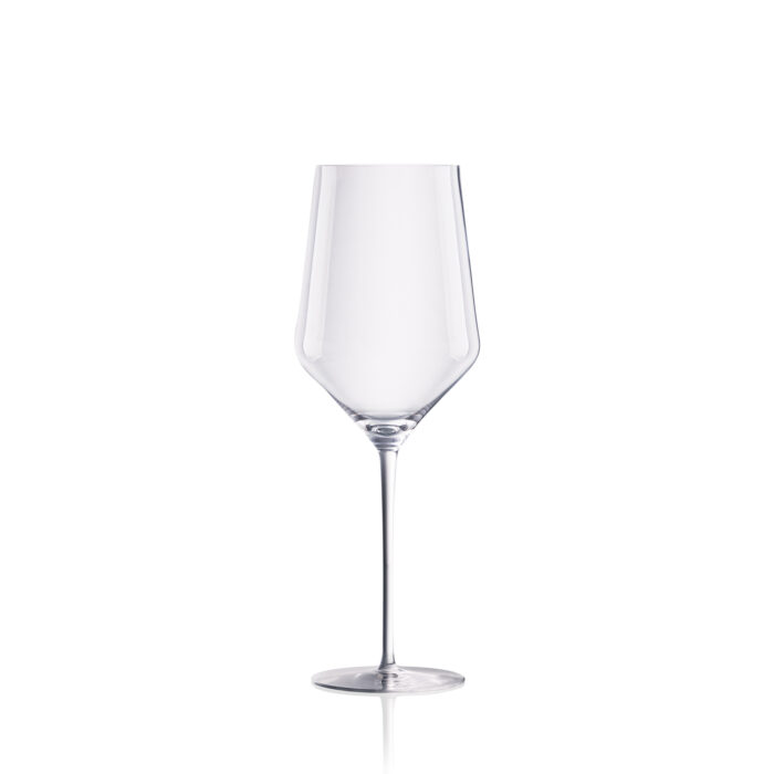 maison cyna - verre à vin blanc de prestige en cristal sans plomb renforcé au titane et soufflé à la bouche - collection palace