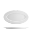 maison cyna - assiette ovale à aile et liseré 34cmx19cm en porcelaine pour restaurants - personnalisable - exl3036
