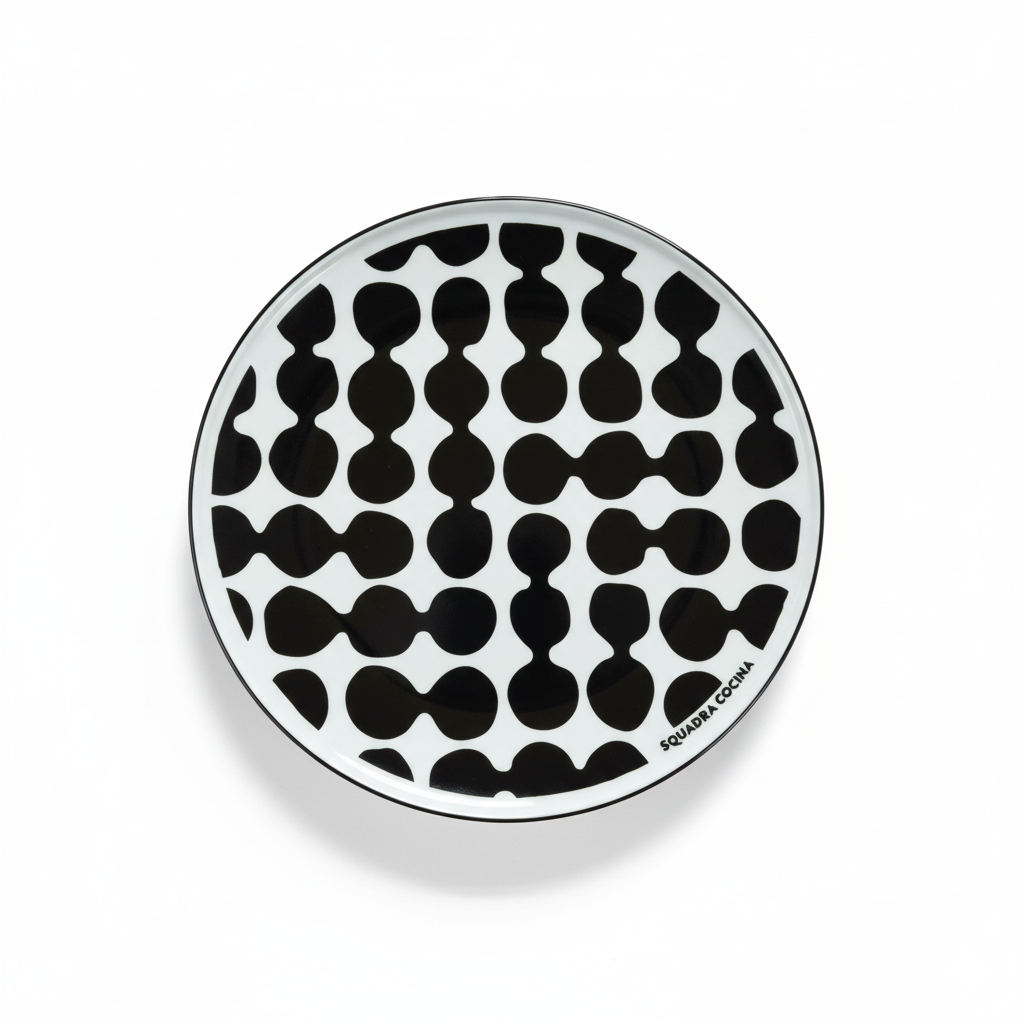 assiette personnalisée BAS2132_squadra_cucina_black