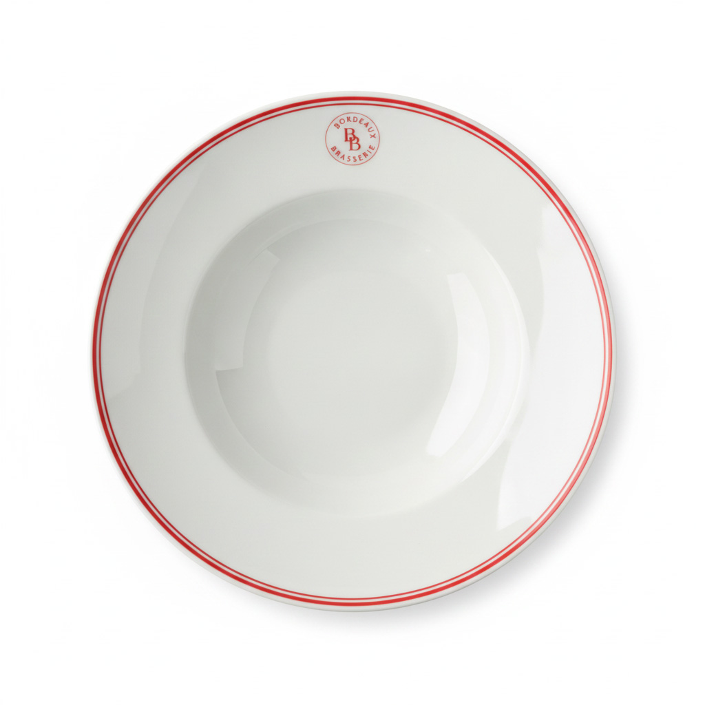 assiette personnalisée la brasserie - le grand hotel - Bordeaux - BAS1926 - assiette creuse 26cm maison cyna