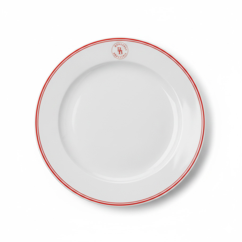 assiette personnalisée la brasserie - le grand hotel - Bordeaux - BAS2128 - assiette plate 28cm maison cyna