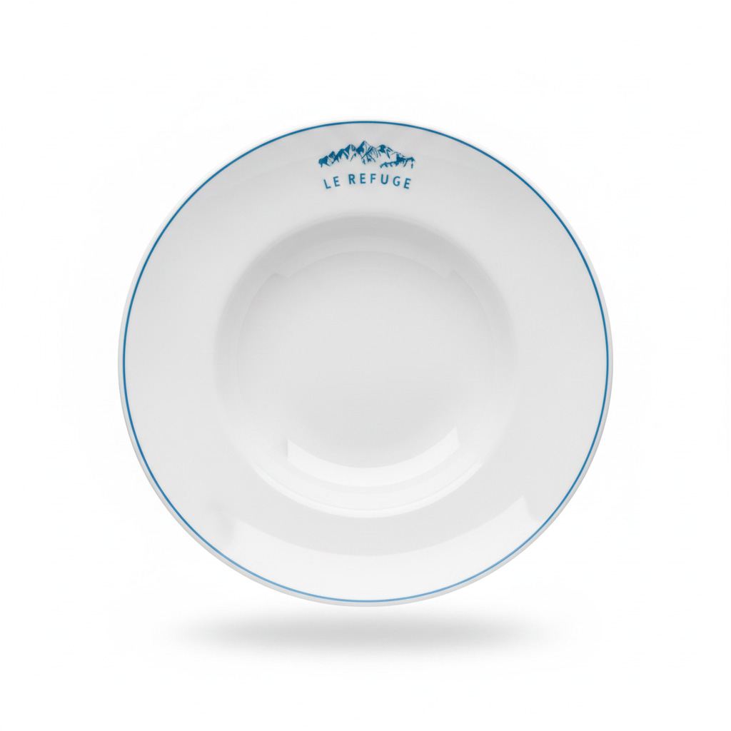 assiette personnalisée le refuge - Bruxelles - BAS1926 - assiette creuse 26cm - maison cyna