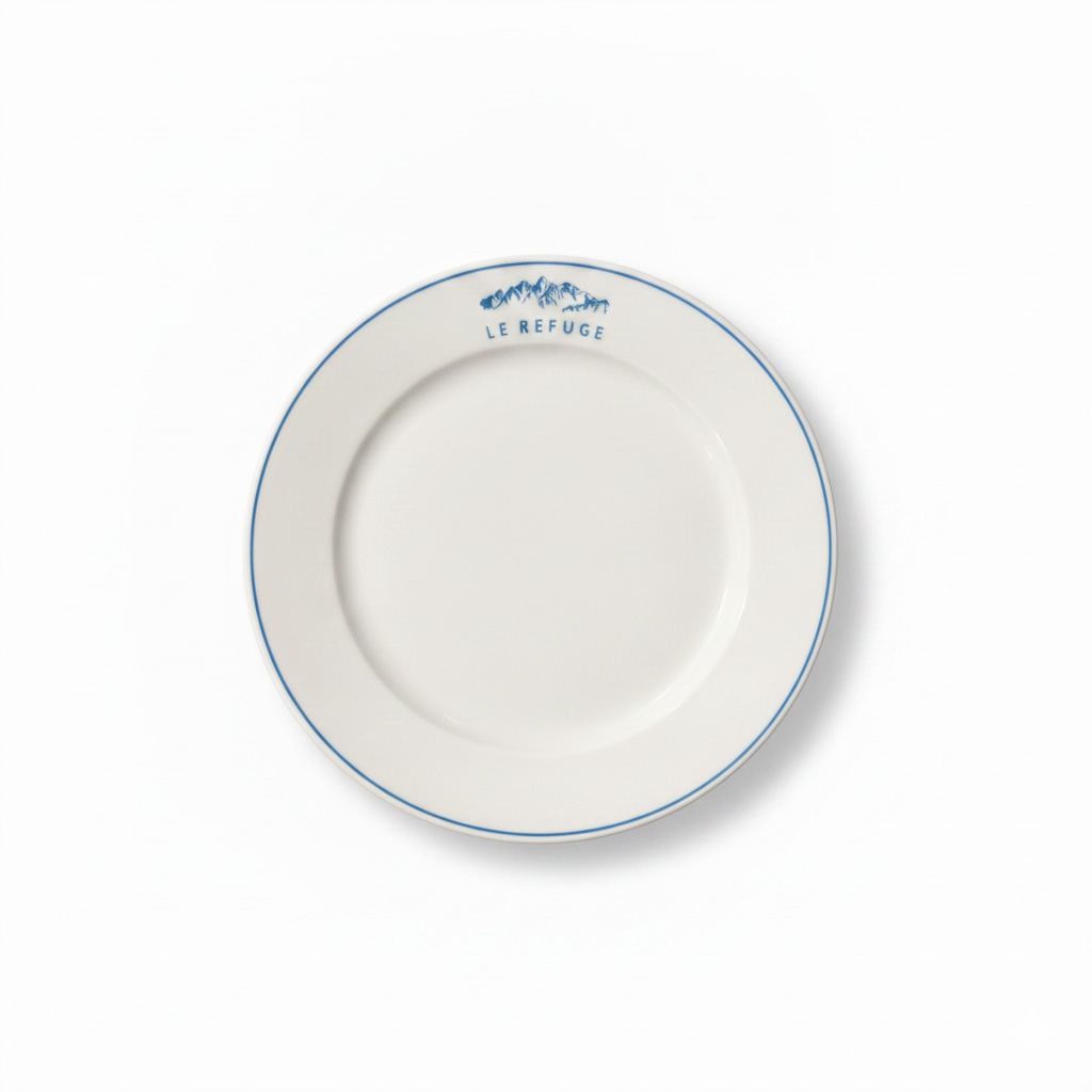 assiette personnalisée restaurant le refuge - Bruxelles - BAS2120 - assiette plate 20cm - maison cyna