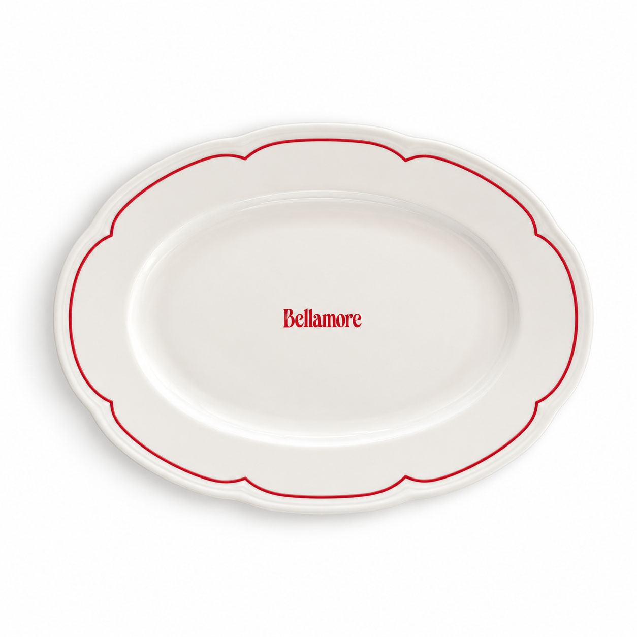 assiette personnalisée restaurants Bellamore - ARC3033- assiette ovale 33cm - maison cyna