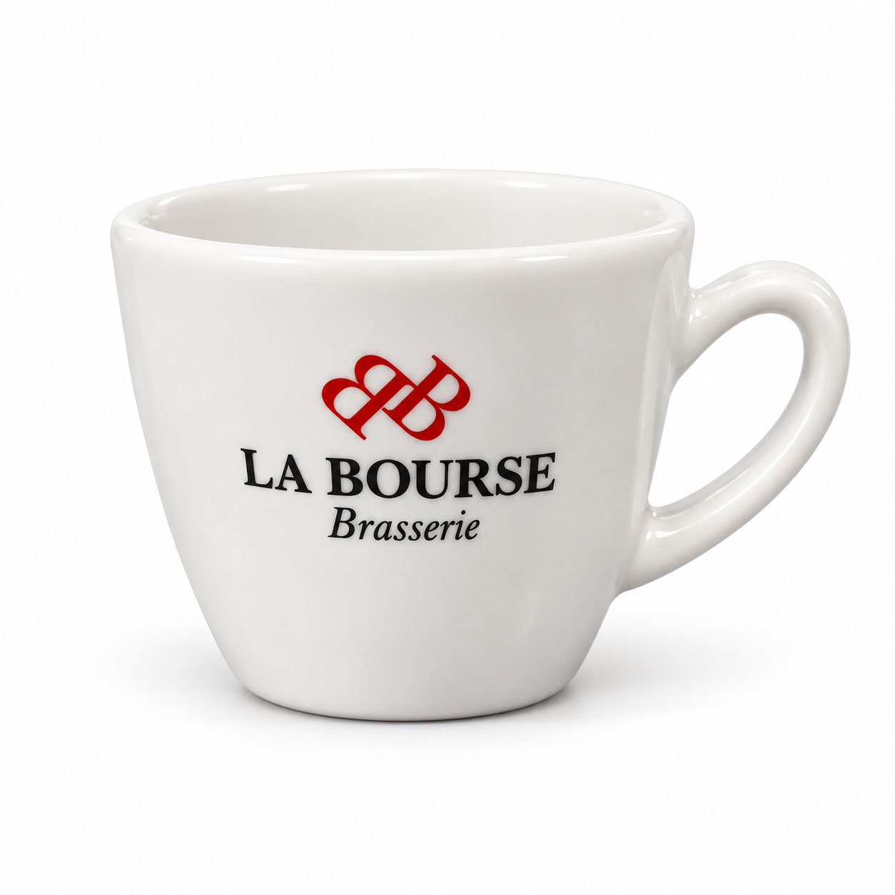 assiette personnalisée - tasse à expresso 8cl - OPT0808 - restaurant La Bourse brasserie